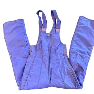Purple Snow Bib Overalls Pants Women's Vintage Skitique Size S Small or XS